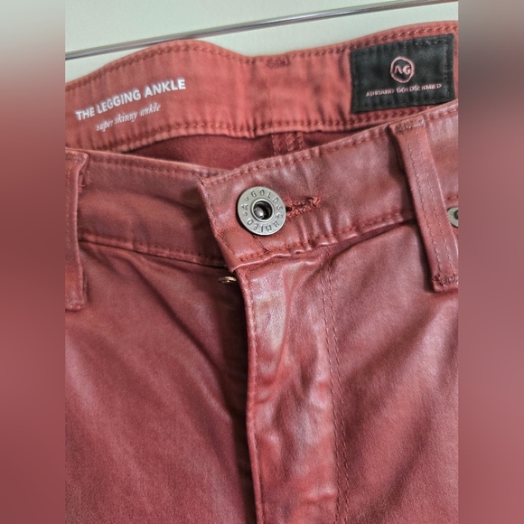 AG Adriano Goldschmied, The Legging Ankle, Deep Red-Brown, Size 27R - Picture 4 of 6